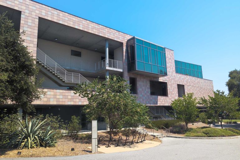 Claremont, CA - July 9 2024: Academic buliding at Harvey Mudd College