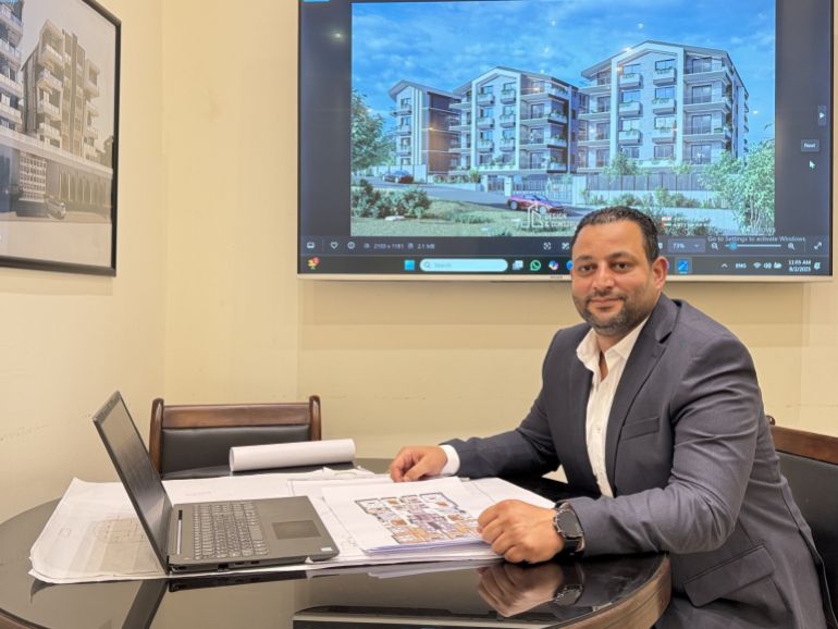 المدير التنفيذي لشركة "عدنان أبو سيدو وأولاده للبناء" محمد أبو سيدو(نيوز عربي)