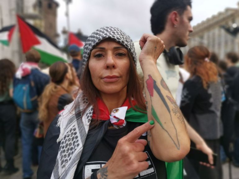 كريستينا، ناشطة حقوقية مهتمة بالقضية الفلسطينية