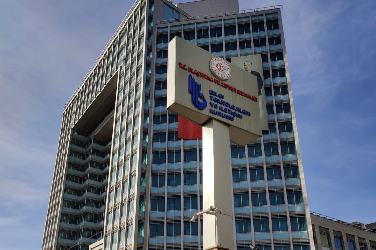 Ankara, Turkey, October 28, 2023: Information and Communication Technologies Authority (Turkish: Bilgi Teknolojileri ve İletisim Kurumu Baskanlıgı (BTK))