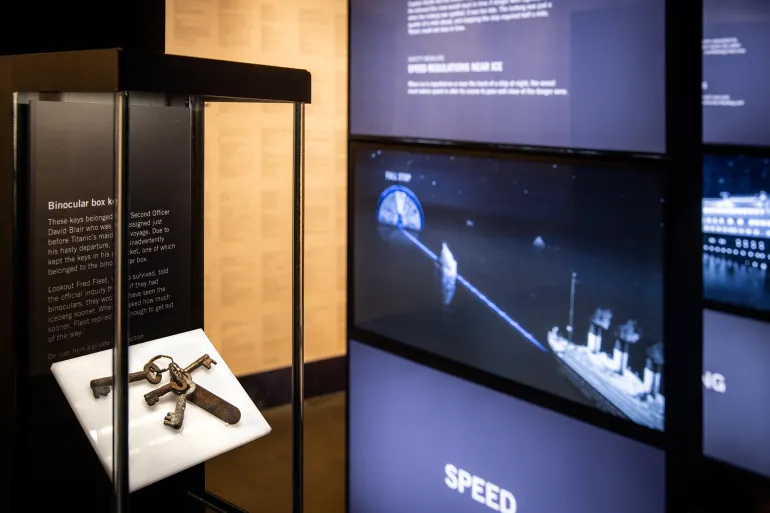 مفاتيح المنظار جميع الصور مصدرها الفريق الصحفي للمتحف تيتانيك حيث يحظر تداول دخول الكاميرات للاستخدامات الاعلامية