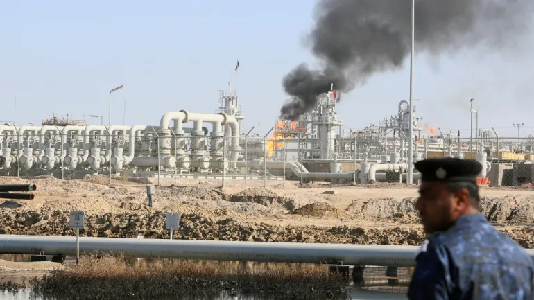 A policeman is seen at West Qurna-1 oil field, which is operated by ExxonMobil, in Basra, Iraq January 9, 2020. REUTERS/Essam al-Sudani